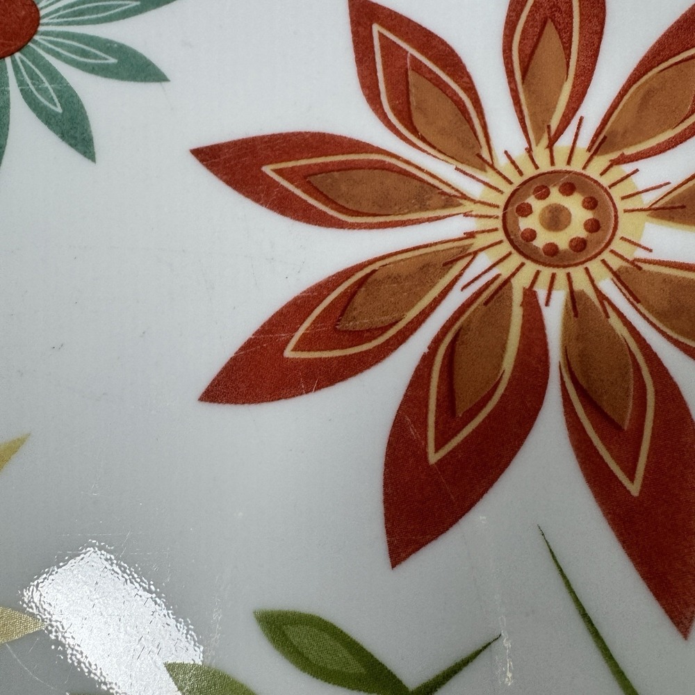 Corelle Happy Days Floral Dinner Plates Set of 4 White USA Vitrelle glass - Picture 2 of 7